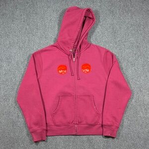 Heaven By Marc Jacobs Magenta Red Baby Devil Zip Up Hoodie XL 0180